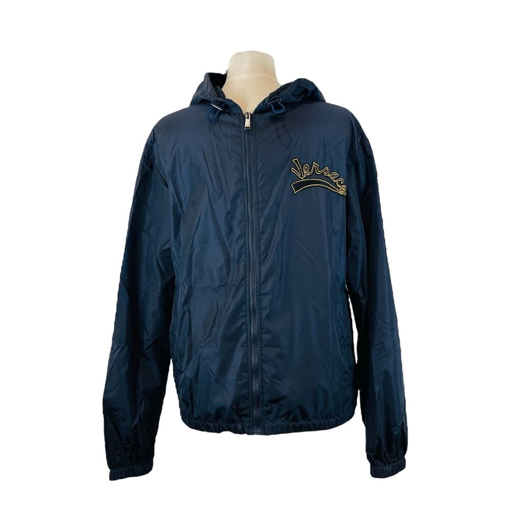 Versace Logo Nylon Windbreaker Jacket